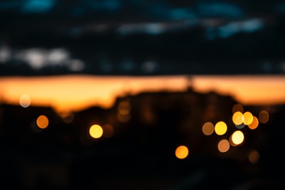 夜间城市灯光摄影